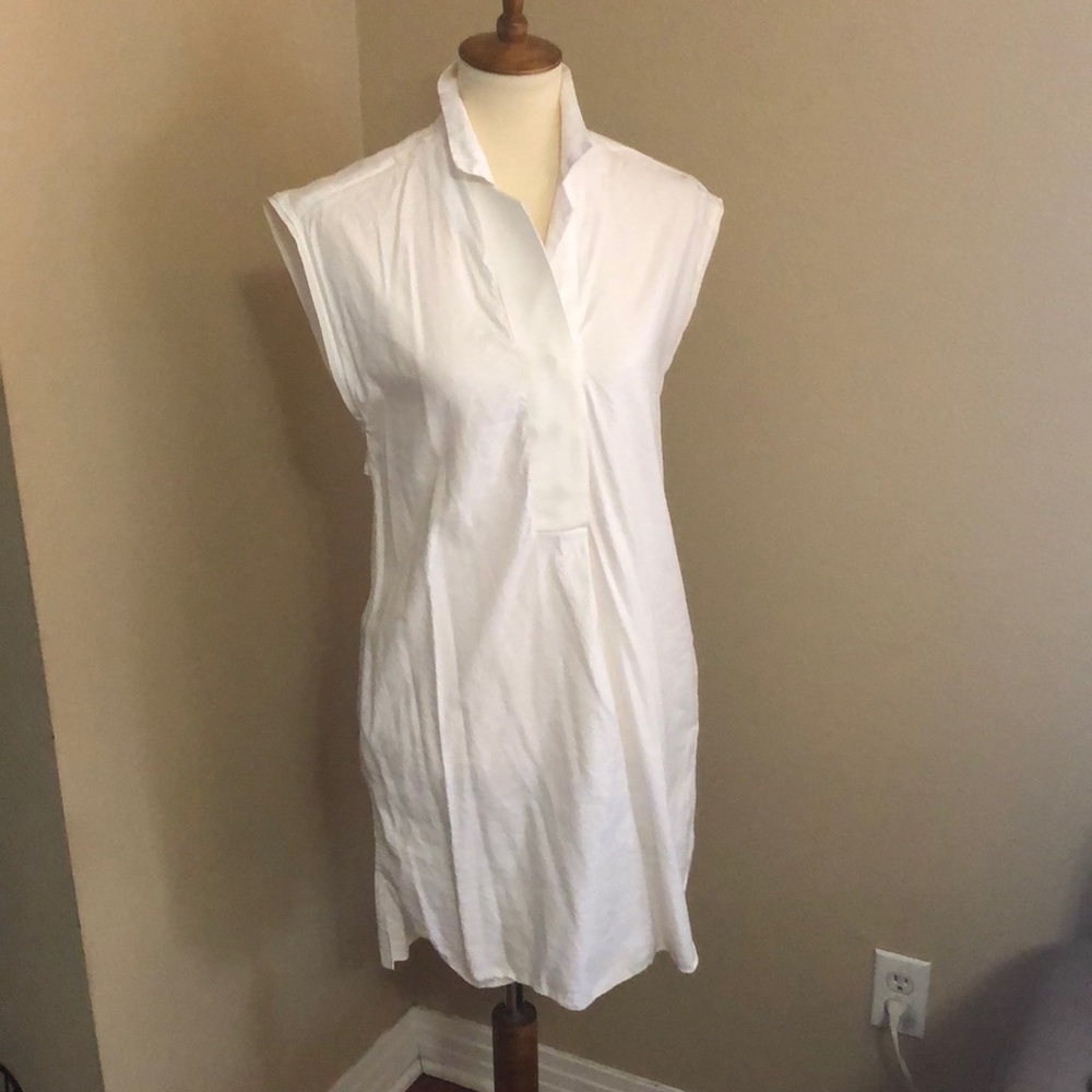 Cotton Blend Rag & Bone White Tunic Shirt Dress